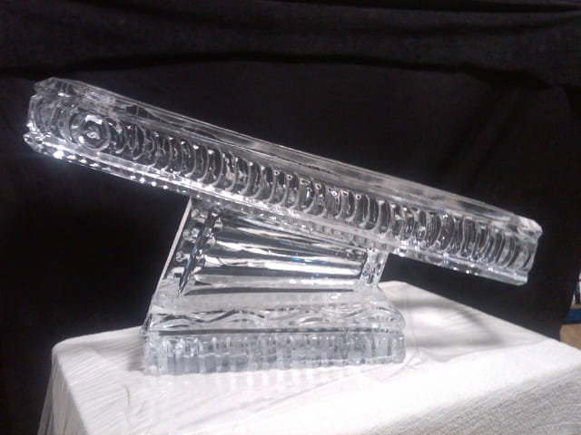 Elegant engraved ice bench
