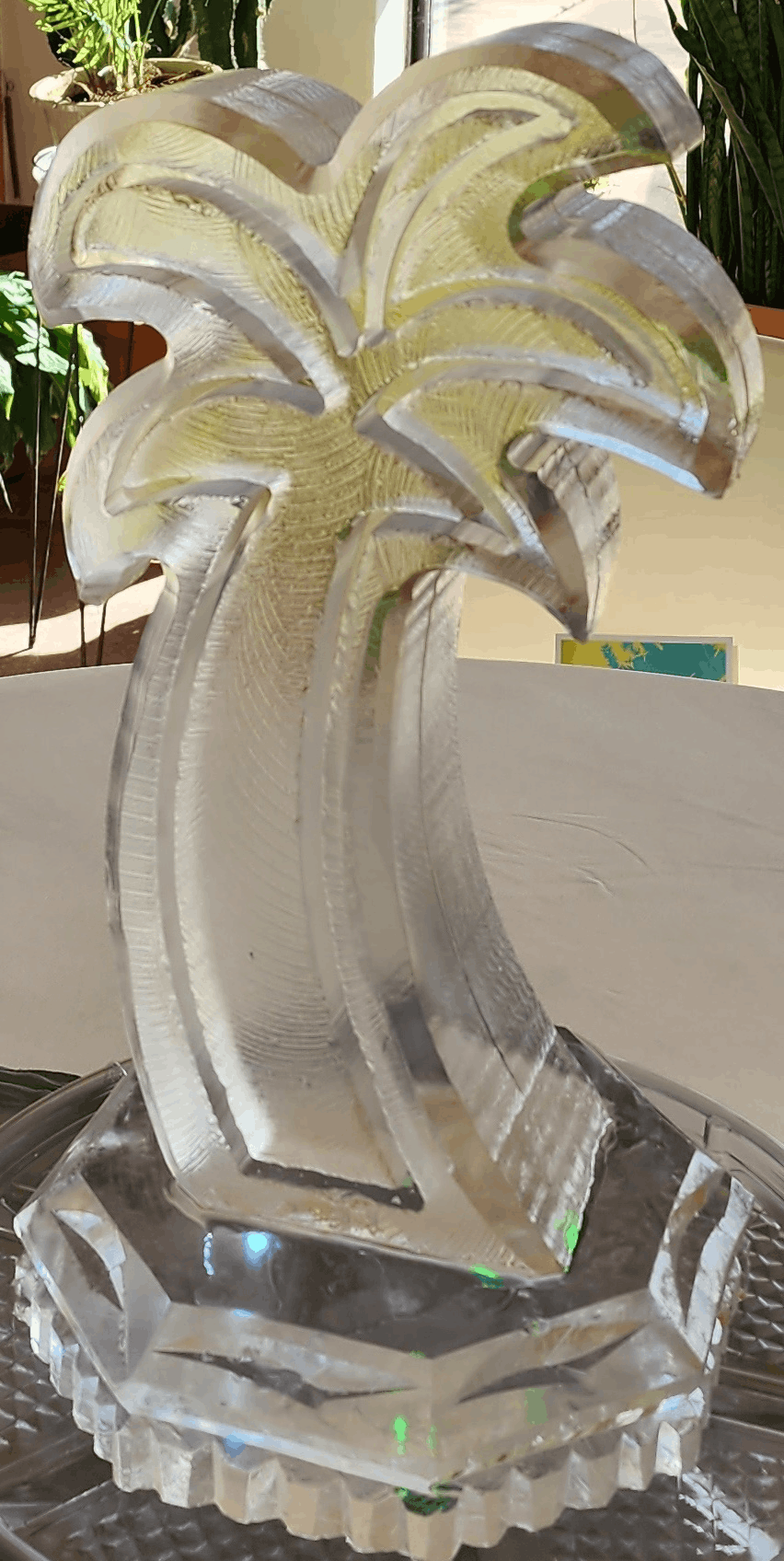 Ocean wave ice sculpture