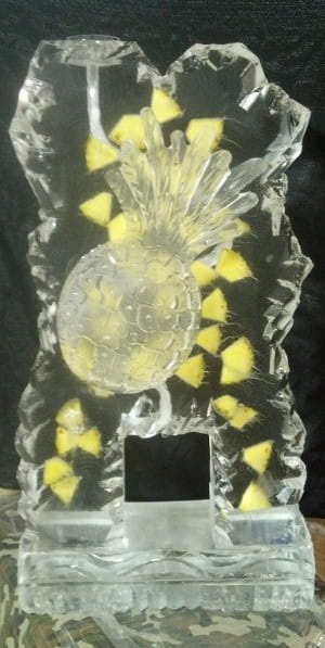 Belvedere vodka branded ice sculpture