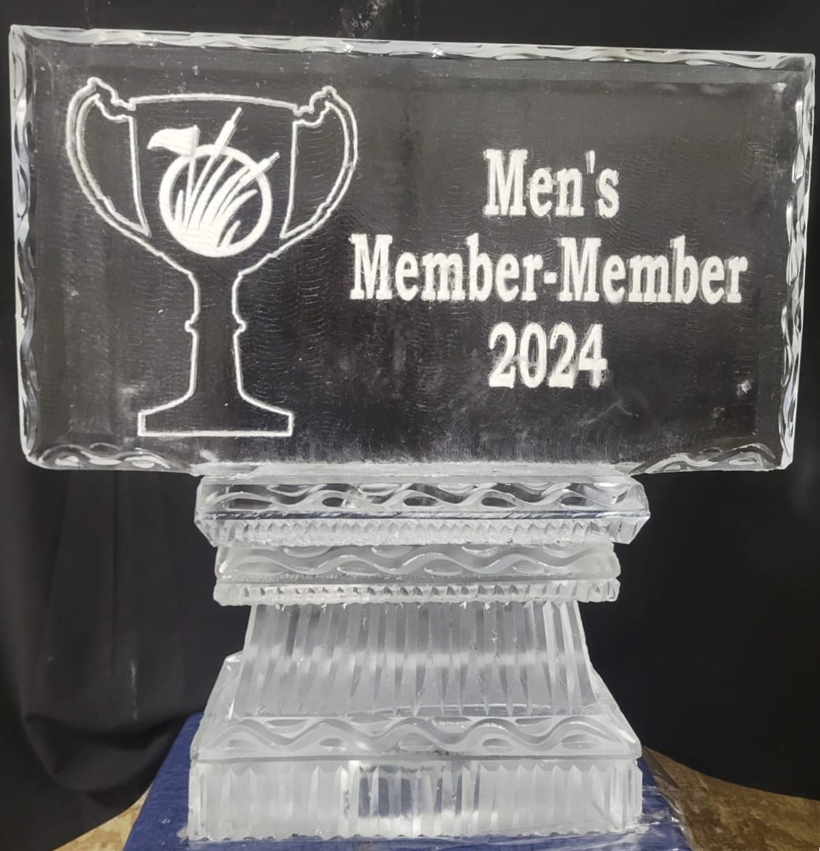 Men's Member-Member 2024 golf tournament ice sculpture