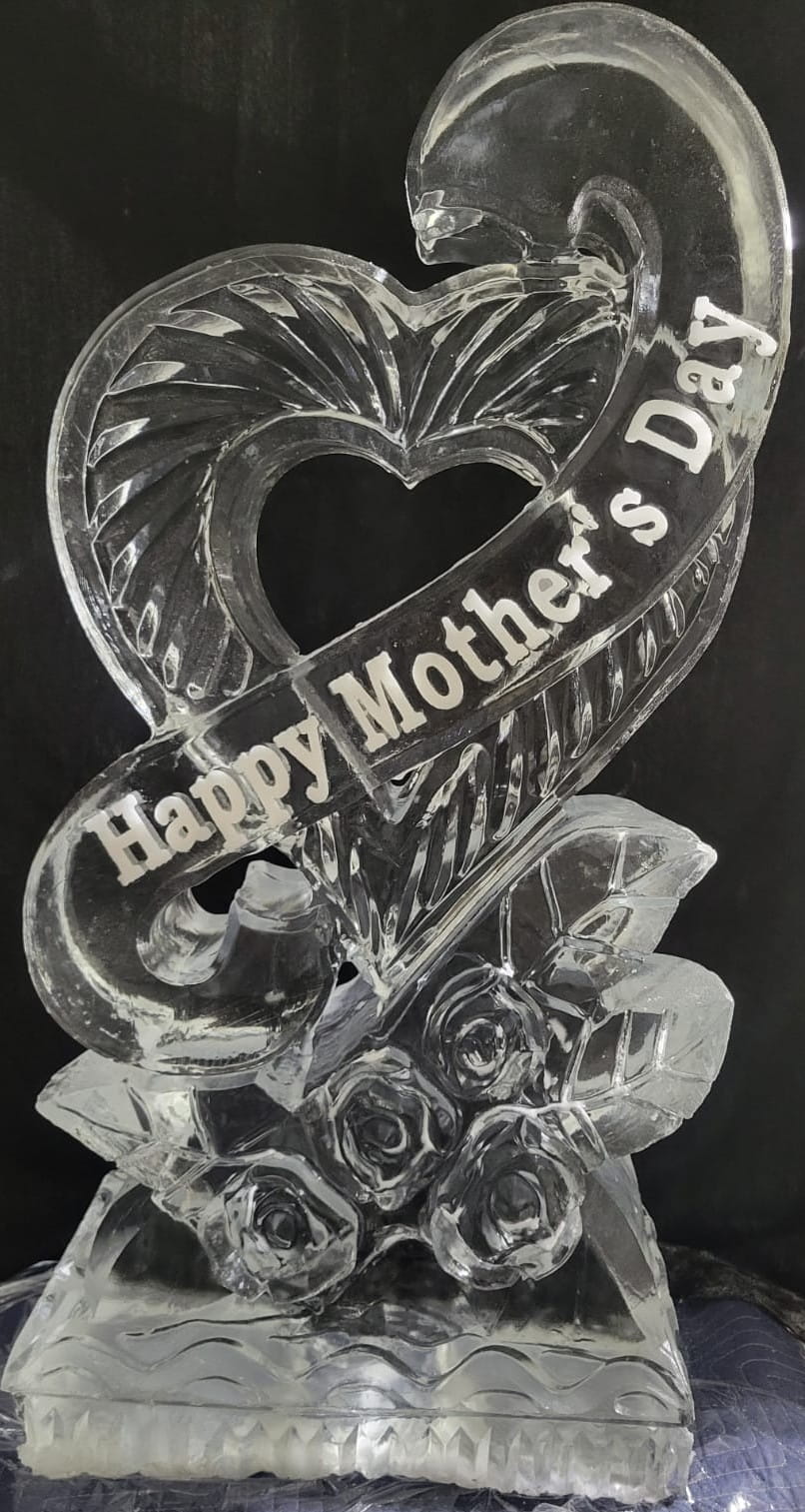 Ice Matters Heart with Happy Mother's Day Ribbon