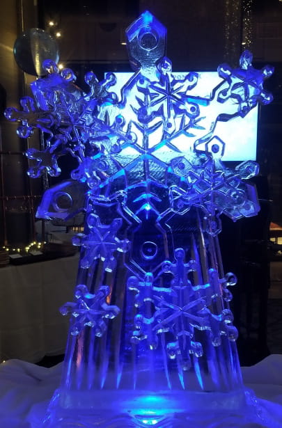 Snowflake Cluster with Blue LED
