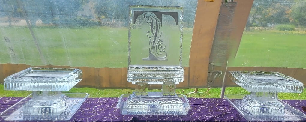 Custom engraved award-style ice sculpture
