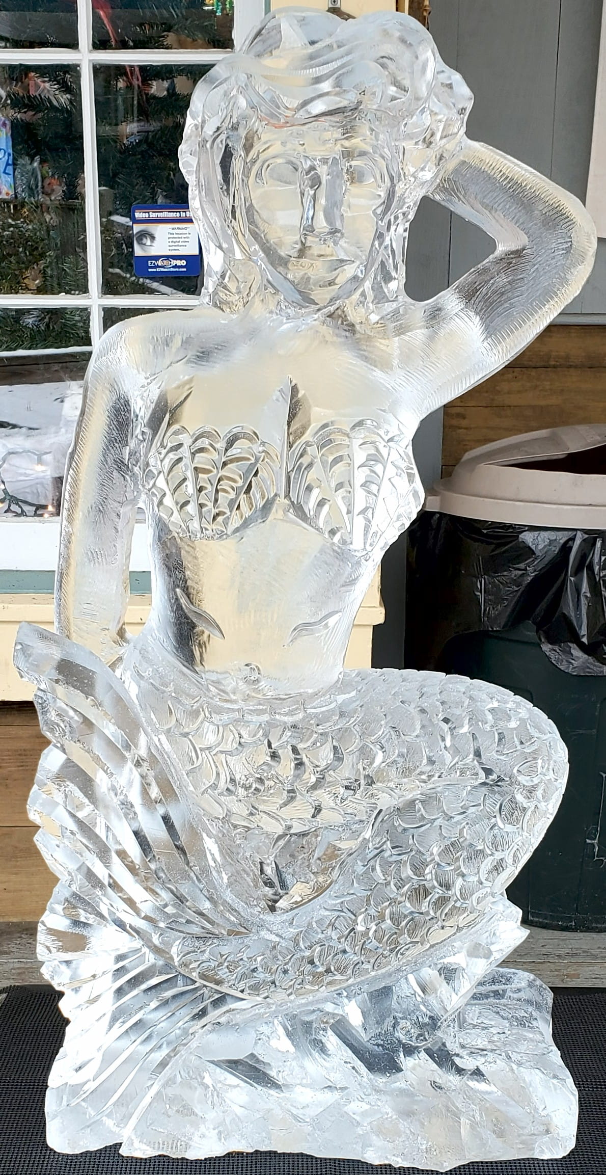 Deer ice sculpture