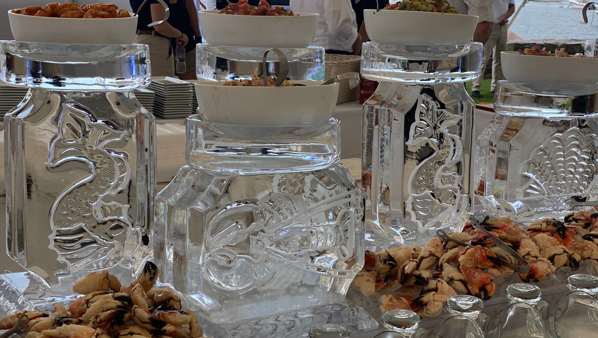 Ice drink luge centerpiece