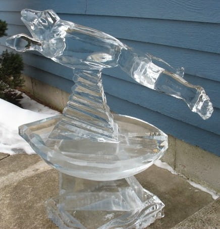 Airplane ice sculpture