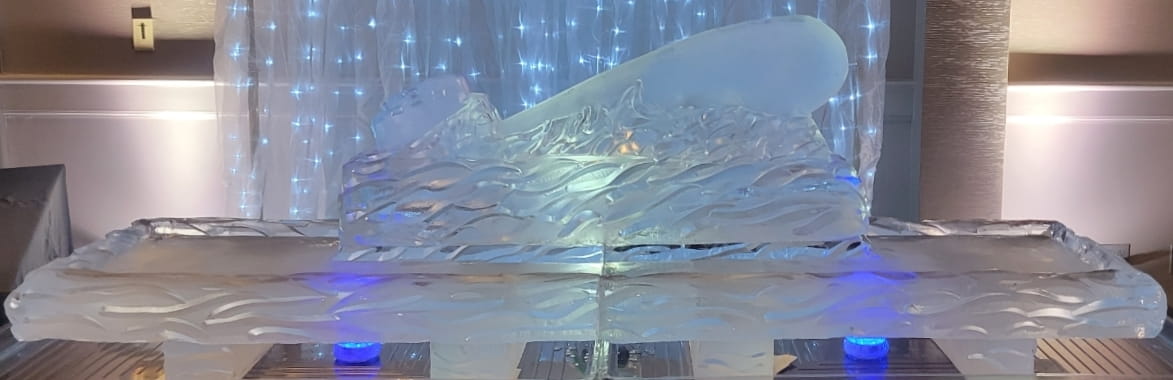 Ice slide sculpture