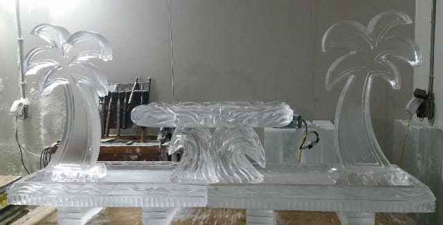 Ice bench for event décor