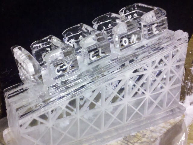 Custom logo ice sculpture