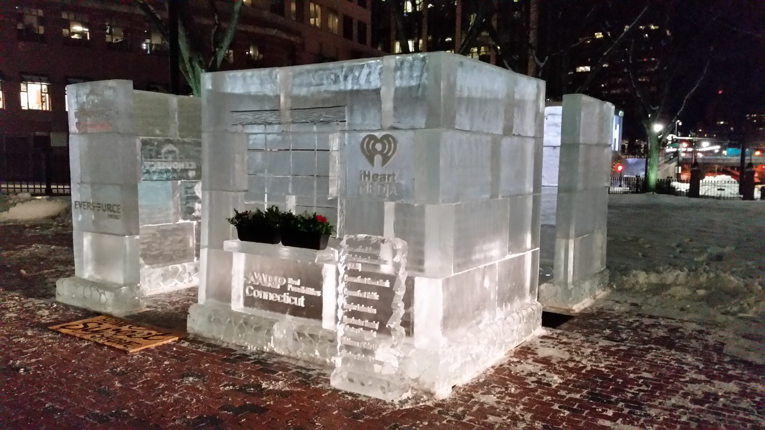 Outdoor custom ice bar display