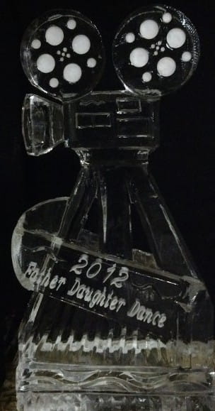 Ice drink dispenser sculpture