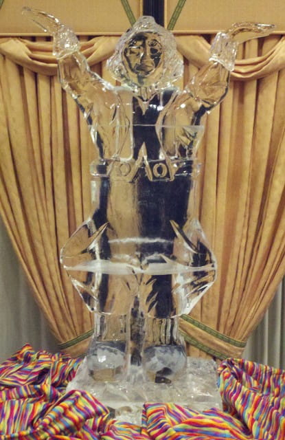 Decorative ice trophy sculpture