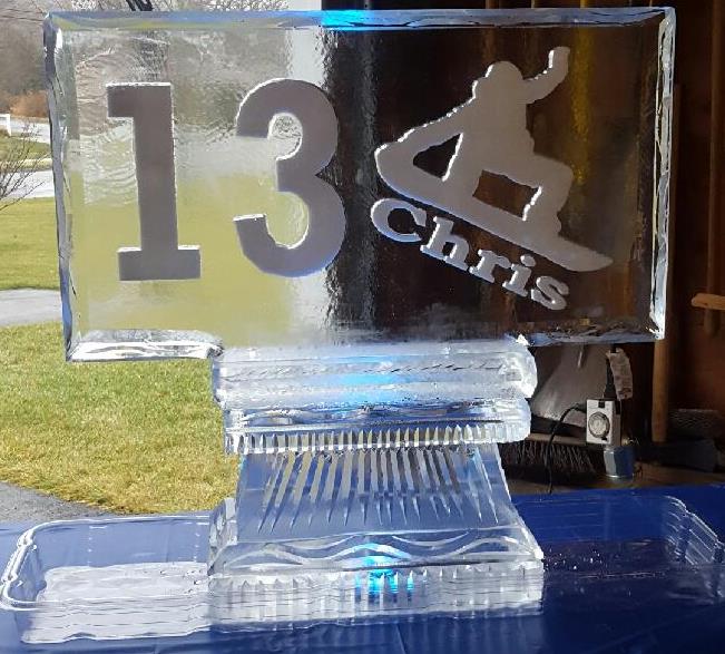 13th birthday custom ice sculpture