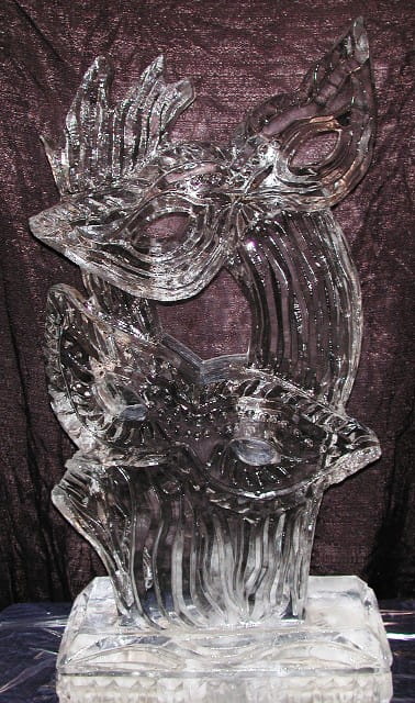 Decorative abstract ice sculpture
