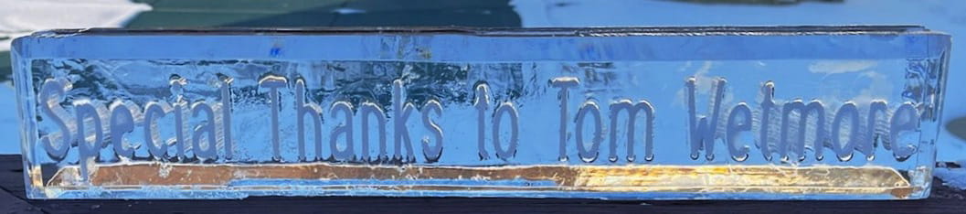Personalized ice sign with custom message