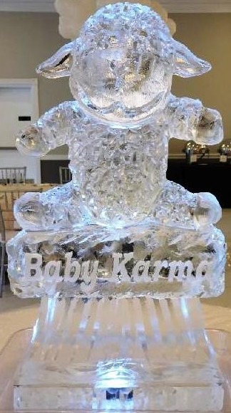 Baby Kerri personalized baby onesie ice sculpture