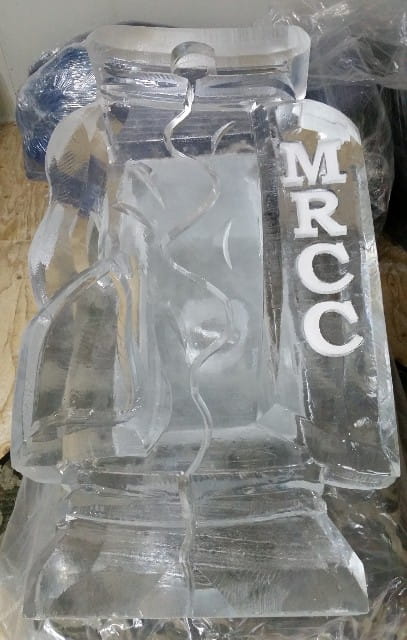 MRCC engraved custom ice sculpture