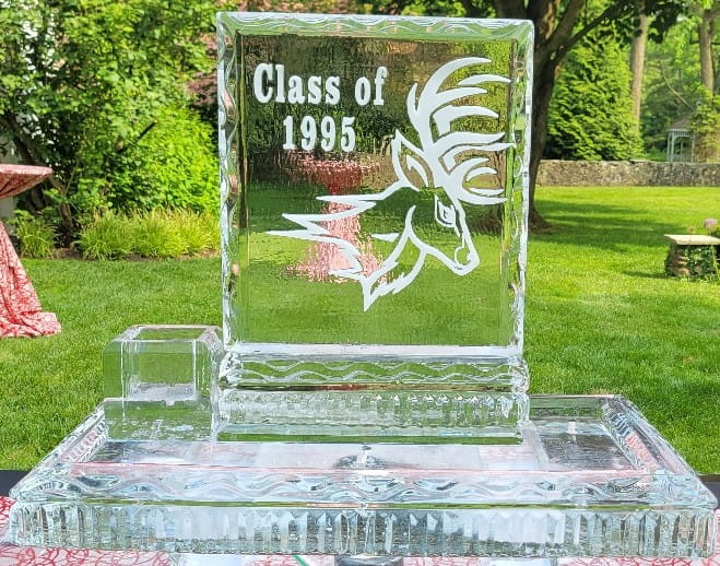 Class of 1995 graduation ice sculpture