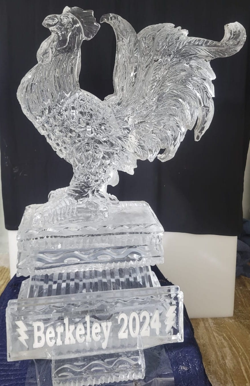 Eagle ice sculpture centerpiece