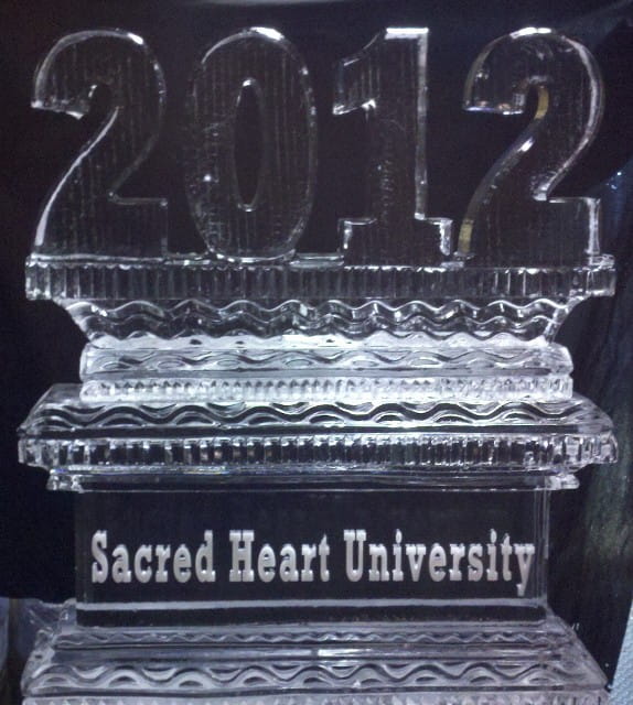 2012 engraved ice sculpture