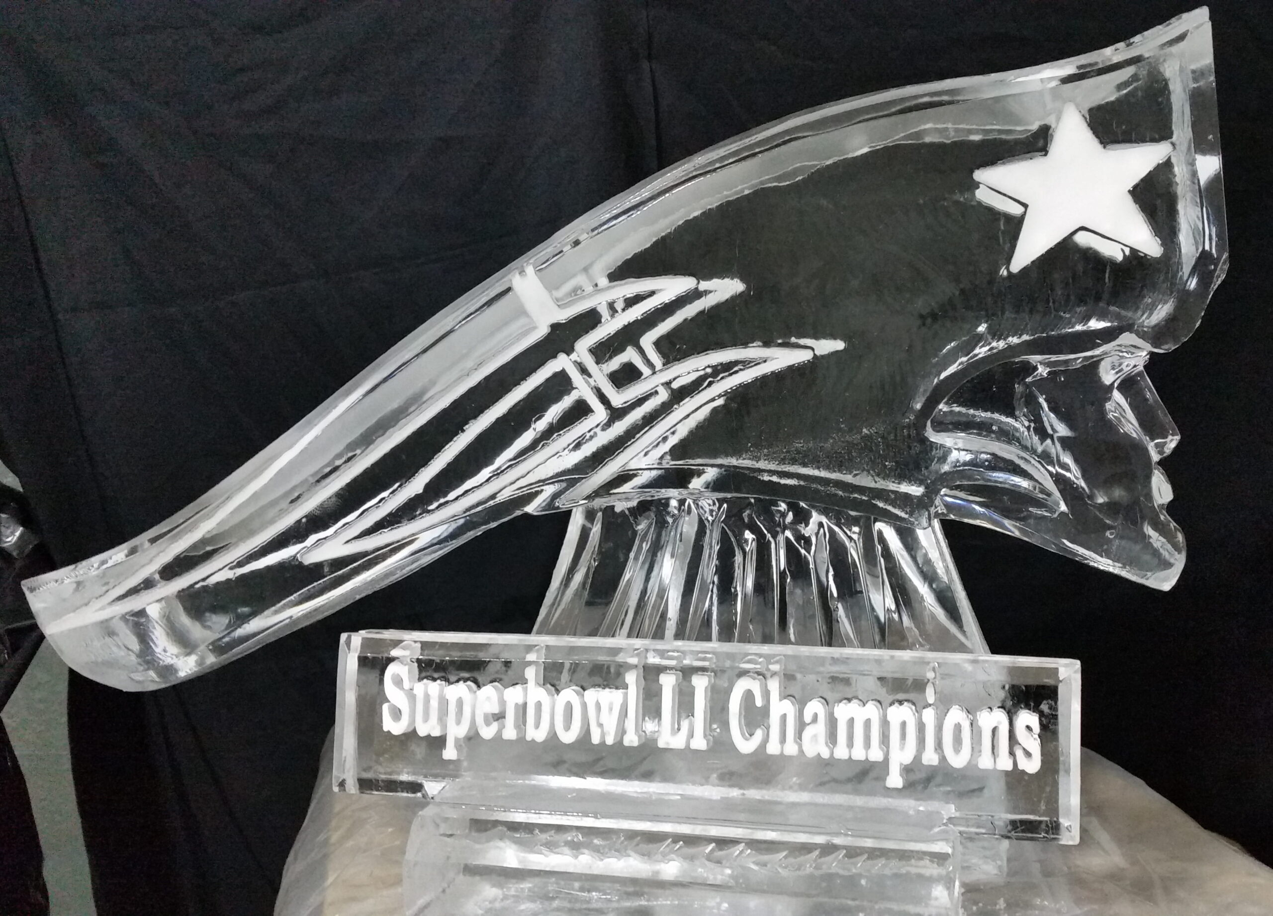 Stanley Cup Champions engraved ice sculpture