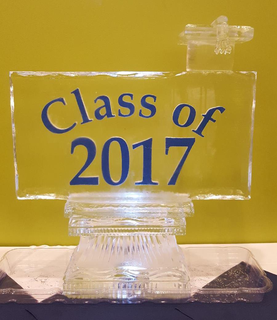 Class of 2017 graduation ice sculpture