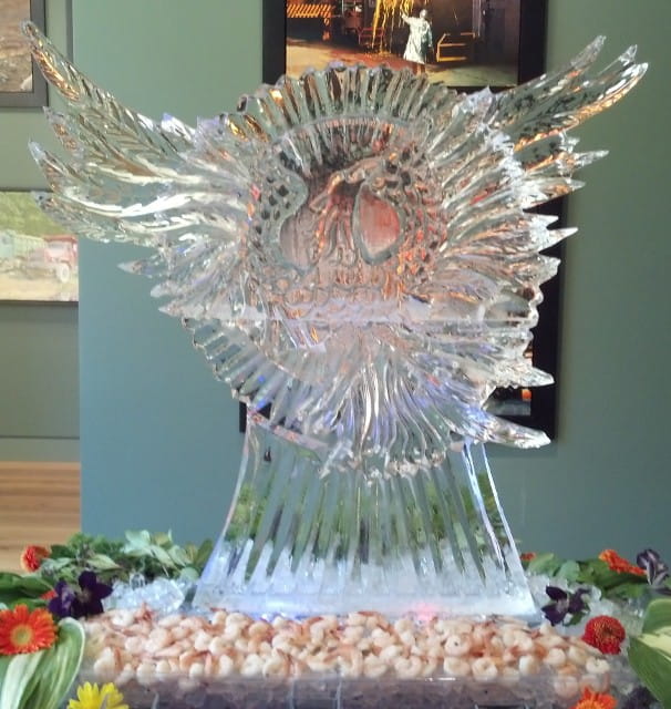 Sunburst ice sculpture centerpiece