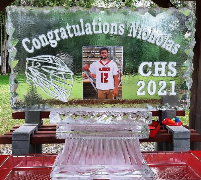 Congratulations CHS Class of 2021 ice sculpture