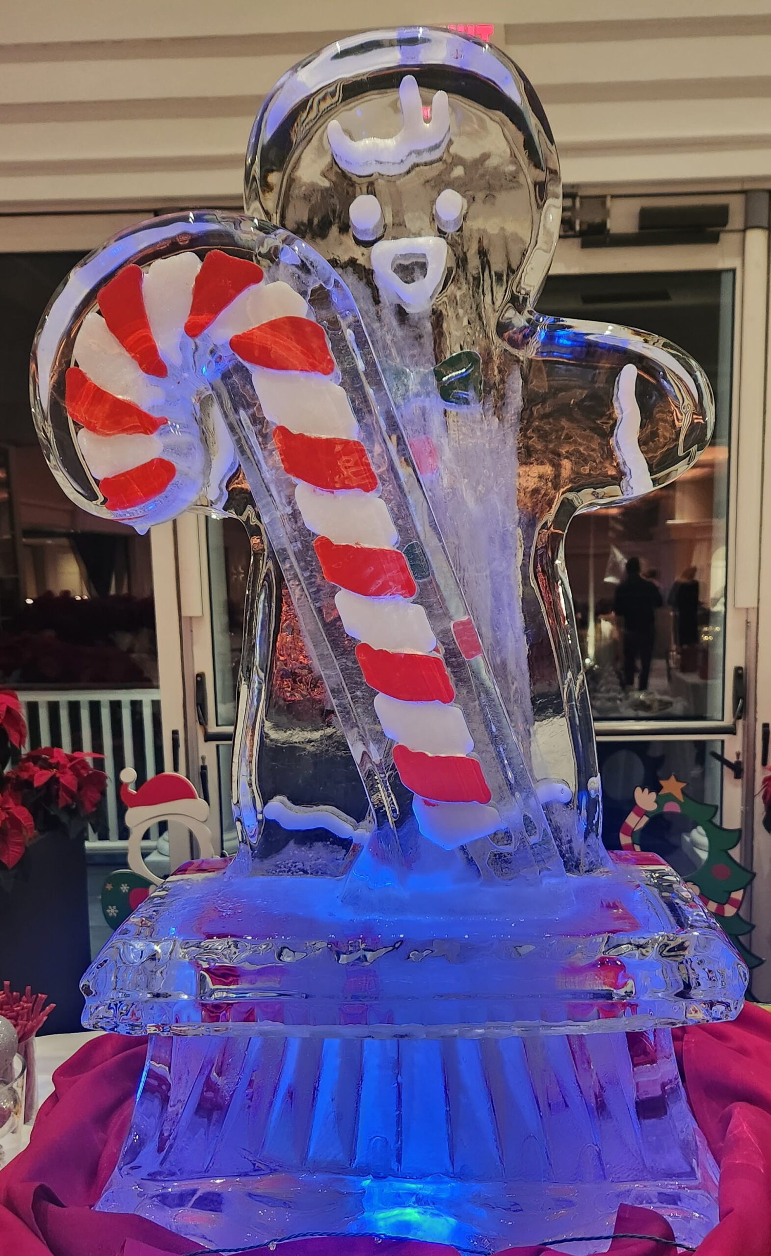 Ice matters gingerbread man with color and candy cane