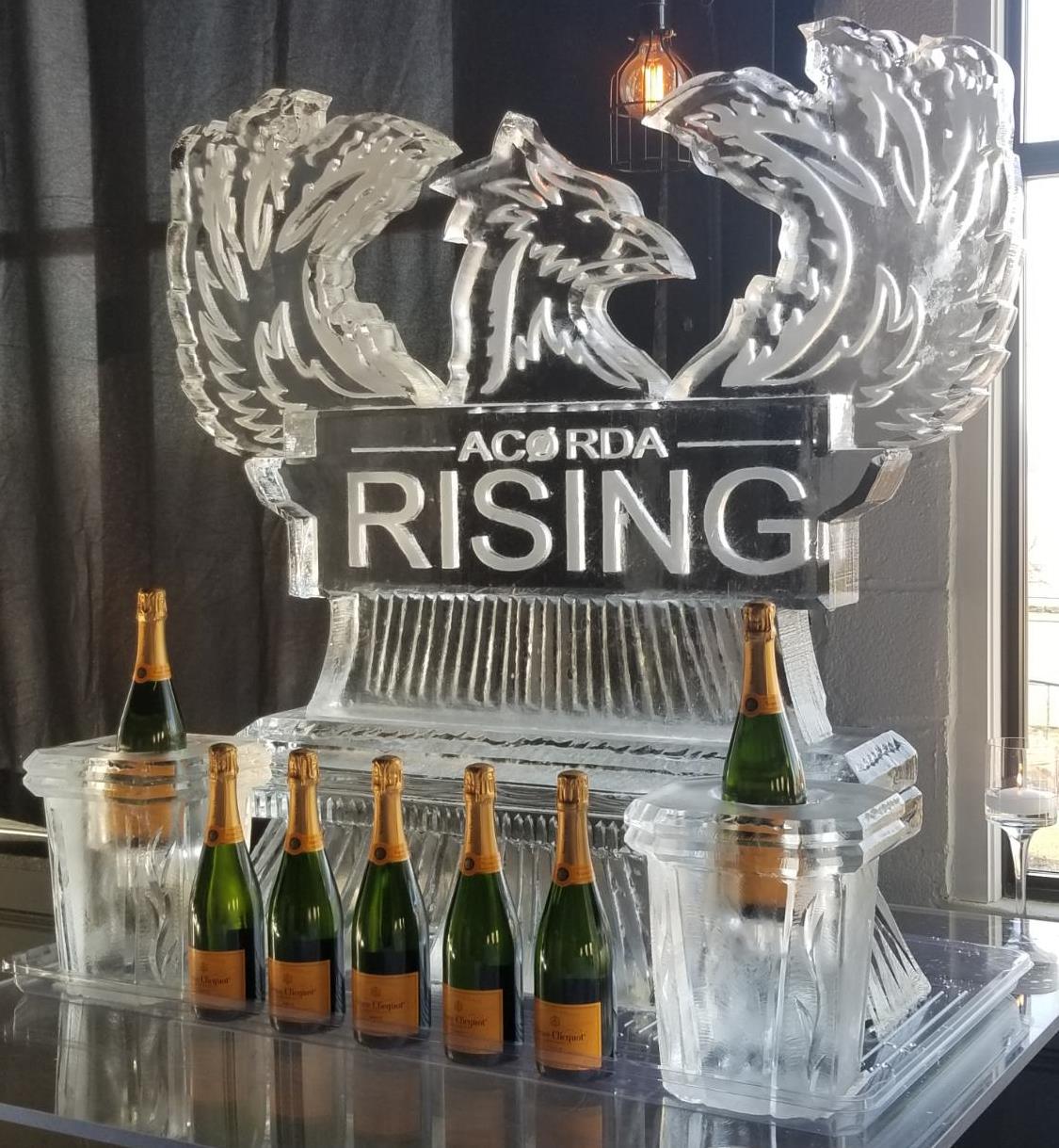 Rising custom engraved ice bar