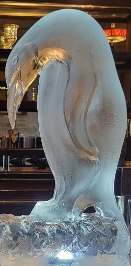Elegant abstract ice sculpture