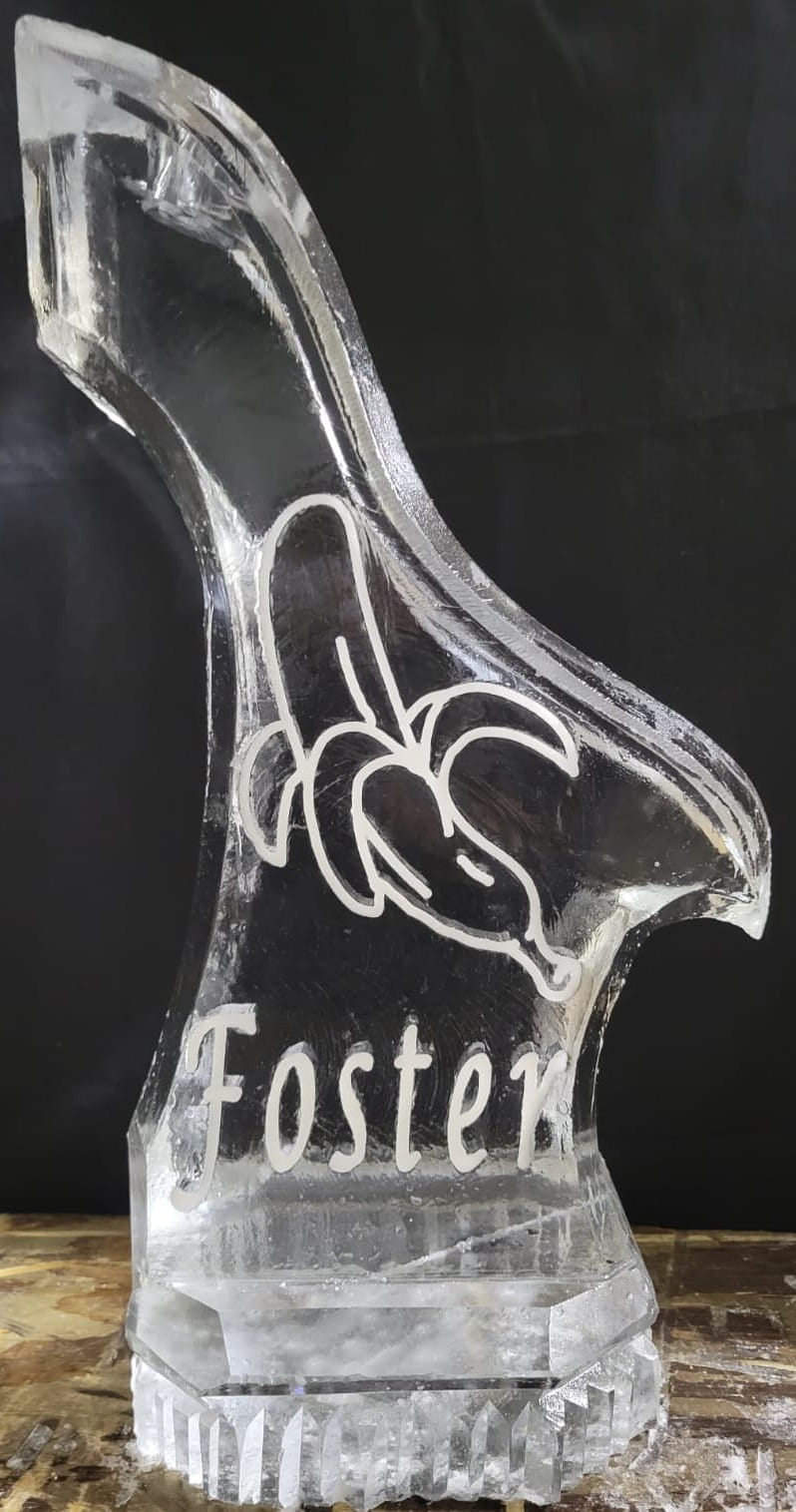 Bird claw ice sculpture detail